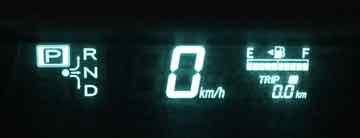 プリウスNHW20燃費のTRIP-Bリセット表示パネル